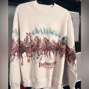 Abercrombie Budweiser oversized sweatshirt